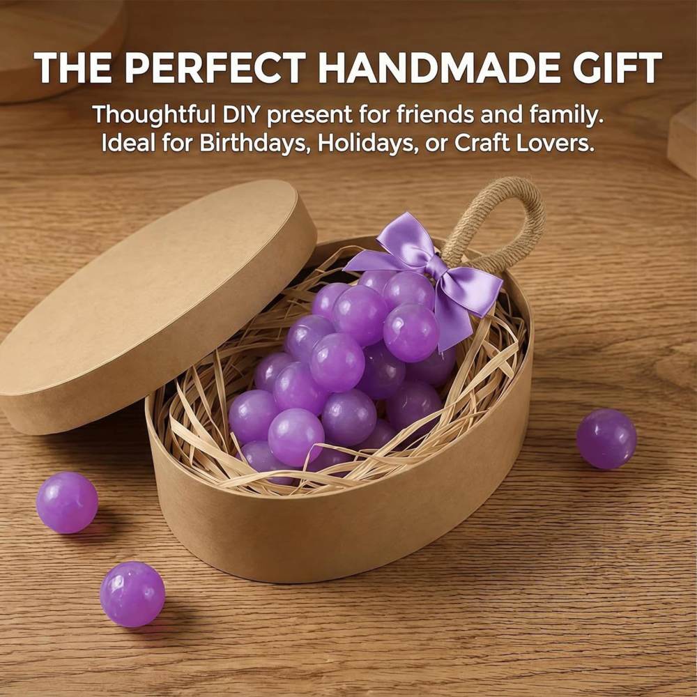 Soap Making Gifts - قالب صابون سيليكون على شكل عنب،