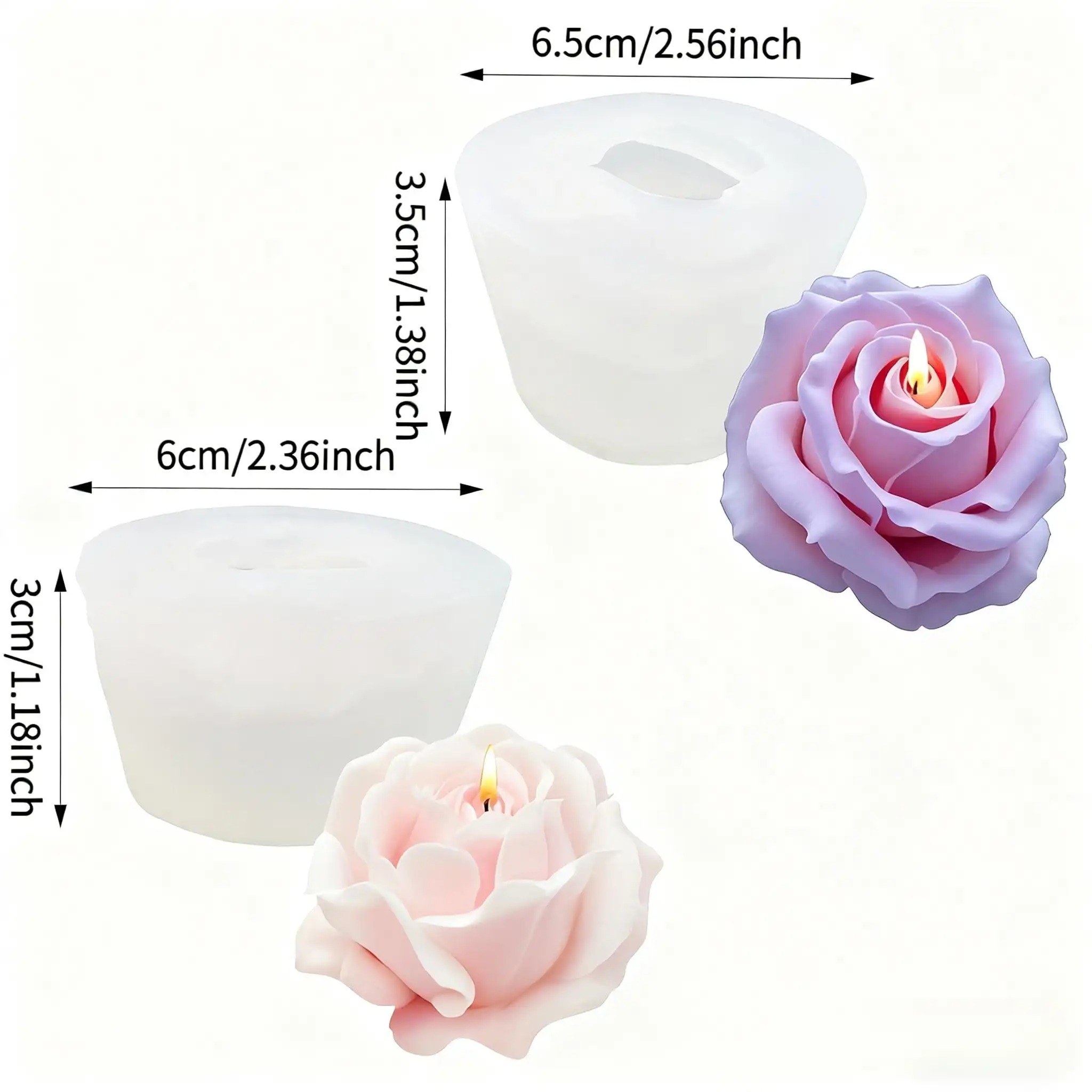 قالب شمع سيليكون على شكل وردة  - مراجعة Soap Making Gifts وسعره