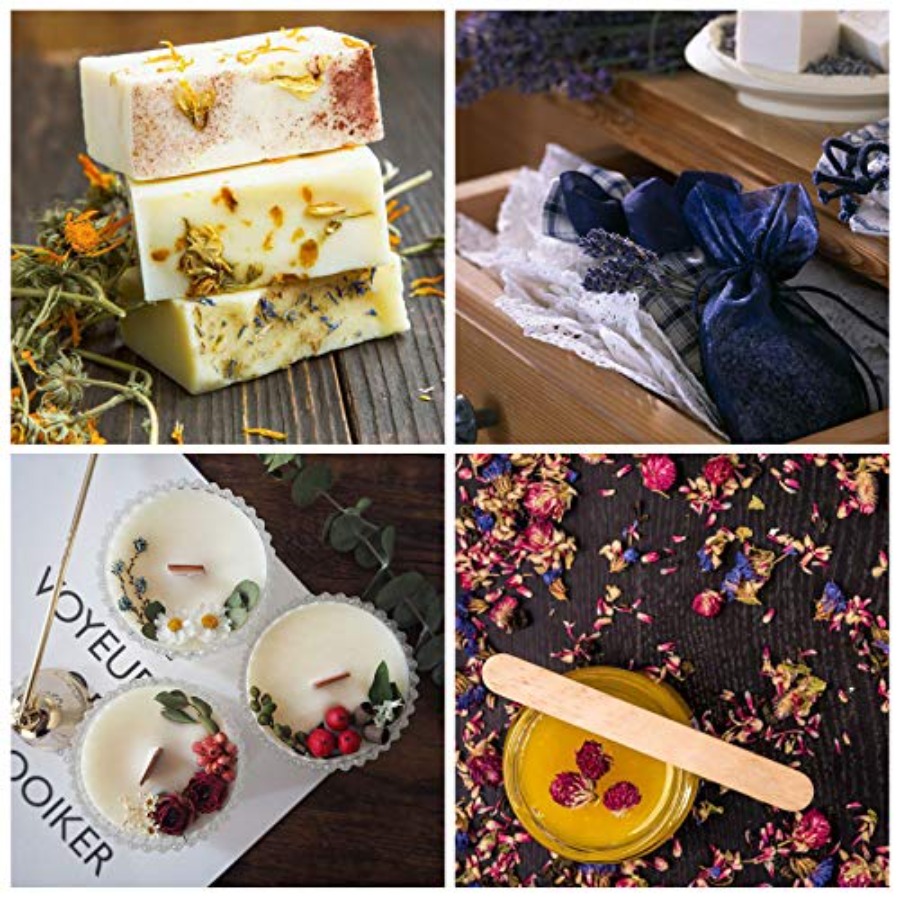9 أكياس من الزهور المجففة، مجم - مراجعة Soap Making Diy Kit وسعره