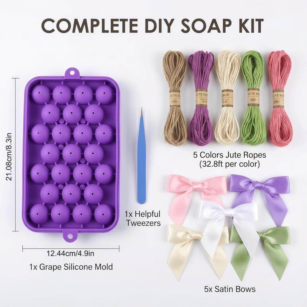 قالب صابون سيليكون على شكل عنب - مراجعة Soap Making Gifts وسعره